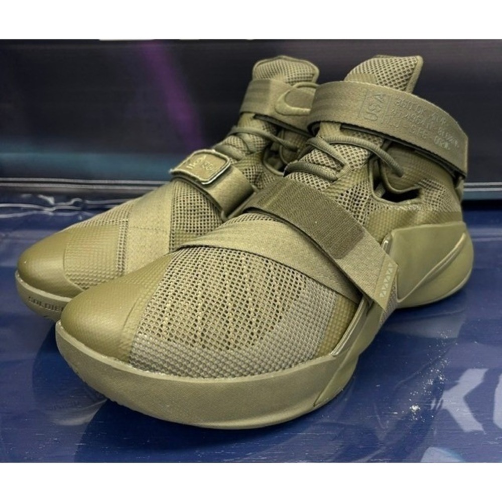 Nike LeBron Soldier IX 9 Olive Green (2016) 749490-223 Mens sneakers size 13